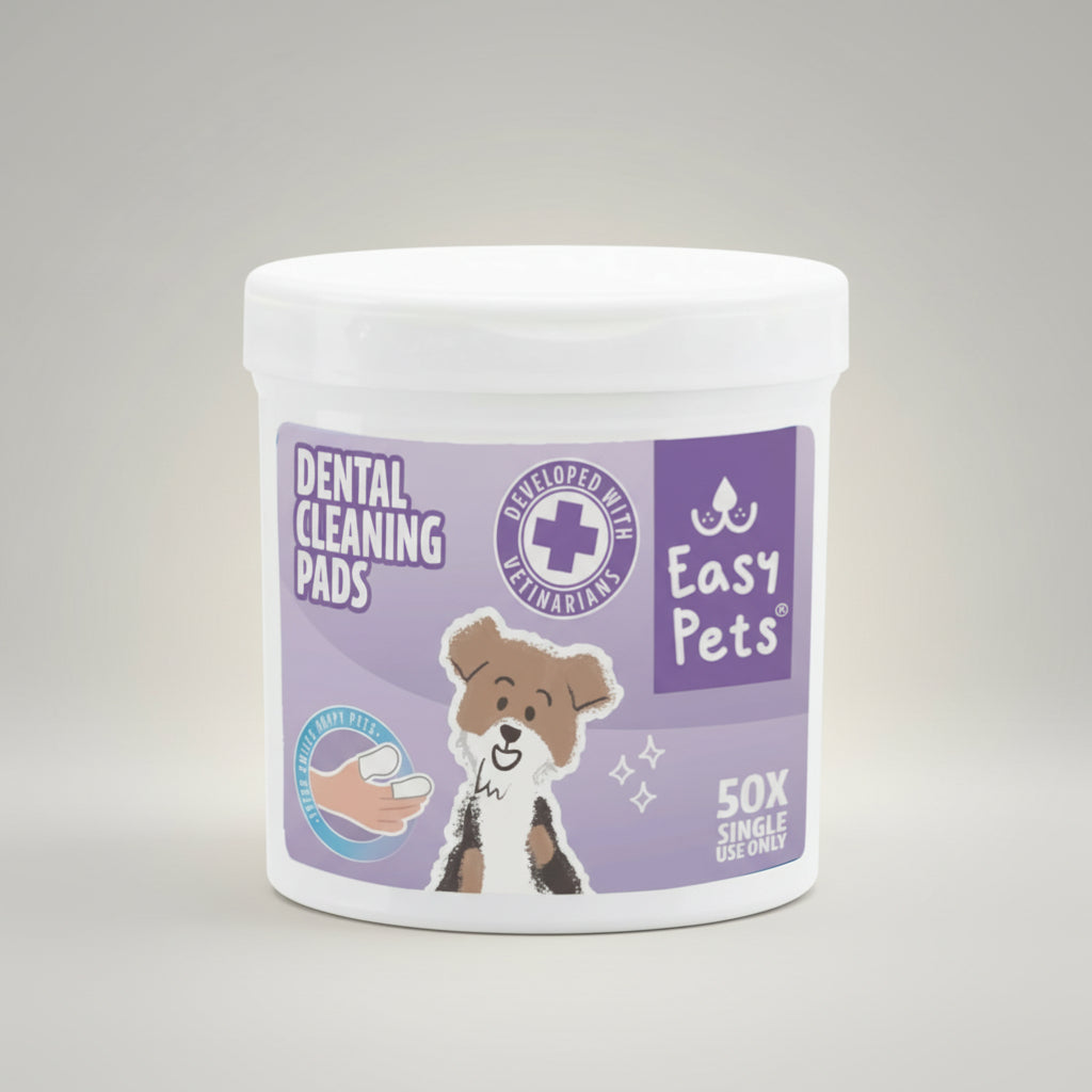 Einfache Zahnpflege ohne Zahnbürste – Easypets Zahnreinigungspads (50 Stück)