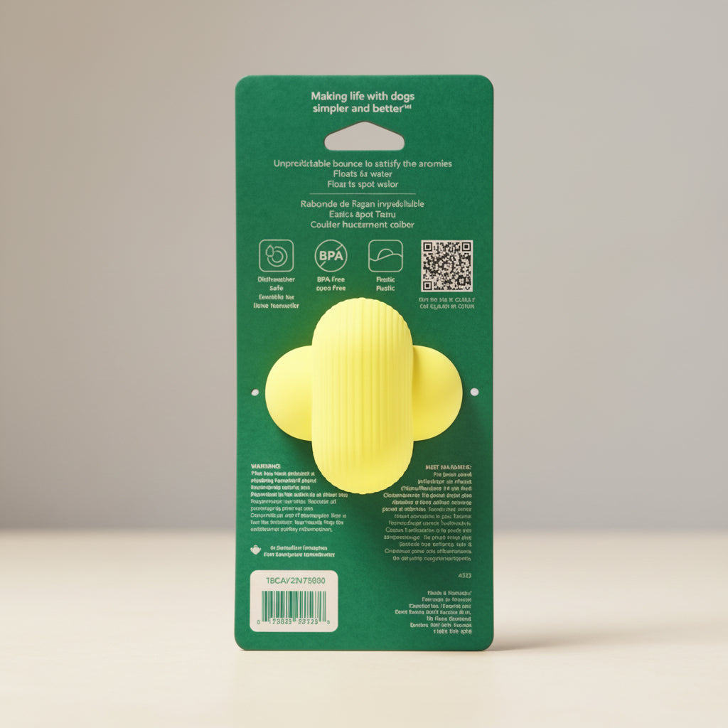 Earth Rated Fetch Toy aus Naturkautschuk – Nachhaltiges Hundespielzeug mit unvorhersehbarem Sprung, freier Atmung & schwimmfähigem Design