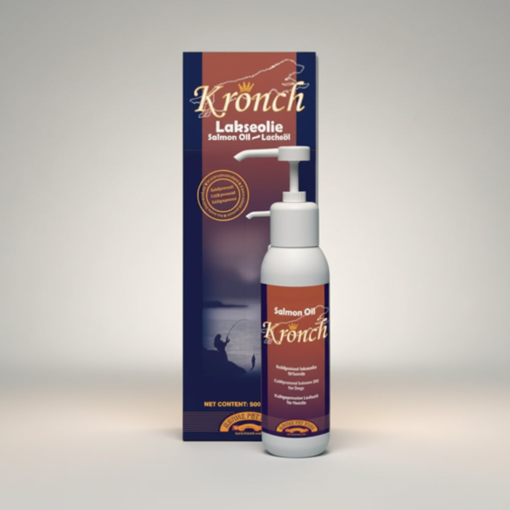 Kronch Lachsöl – Reines, kaltgepresstes Omega-Poweröl für Haut, Fell & Vitalität
