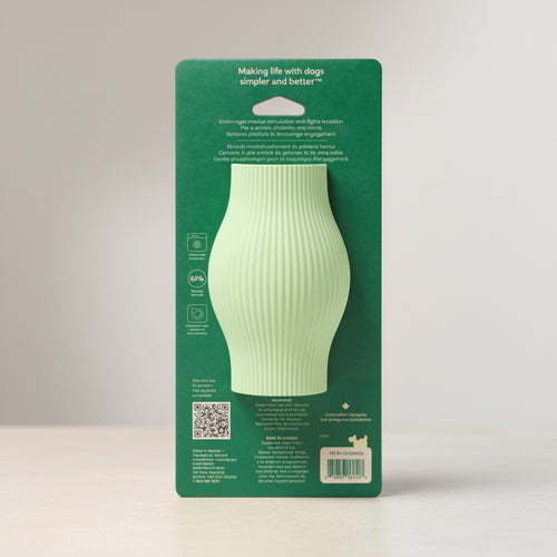 Earth Rated Treat Toy aus Naturkautschuk – Nachhaltiger Leckerli-Spender gegen Langeweile mit unvorhersehbarer Bewegung & extra langer Beschäftigung