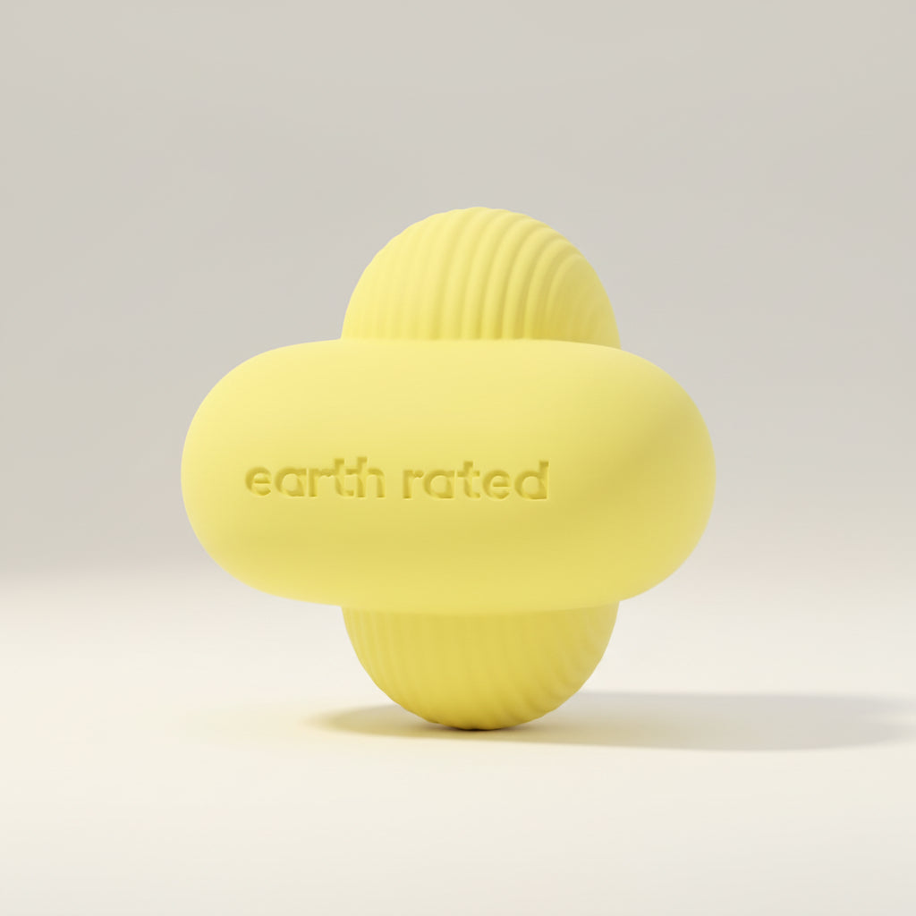 Earth Rated Fetch Toy aus Naturkautschuk – Nachhaltiges Hundespielzeug mit unvorhersehbarem Sprung, freier Atmung & schwimmfähigem Design